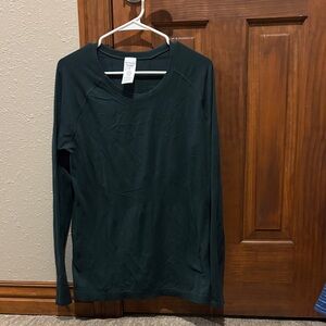 Athleta Forest Green Long Sleeve Top